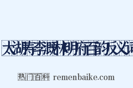 太湖寿李溉林明府百韵反义词是什么意思的图片